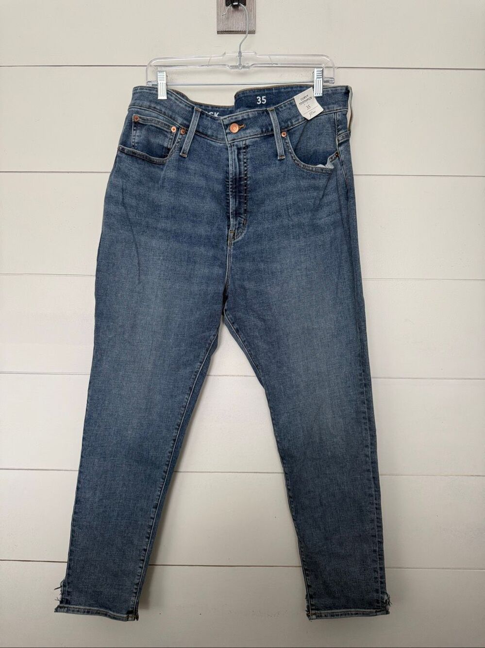 J Crew Women’s 35 Denim Jeans Curvy Jeans Toothpick New
